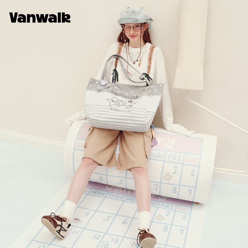 vanwalk Large Capacity Planner House Series Shoulder Bag v3017