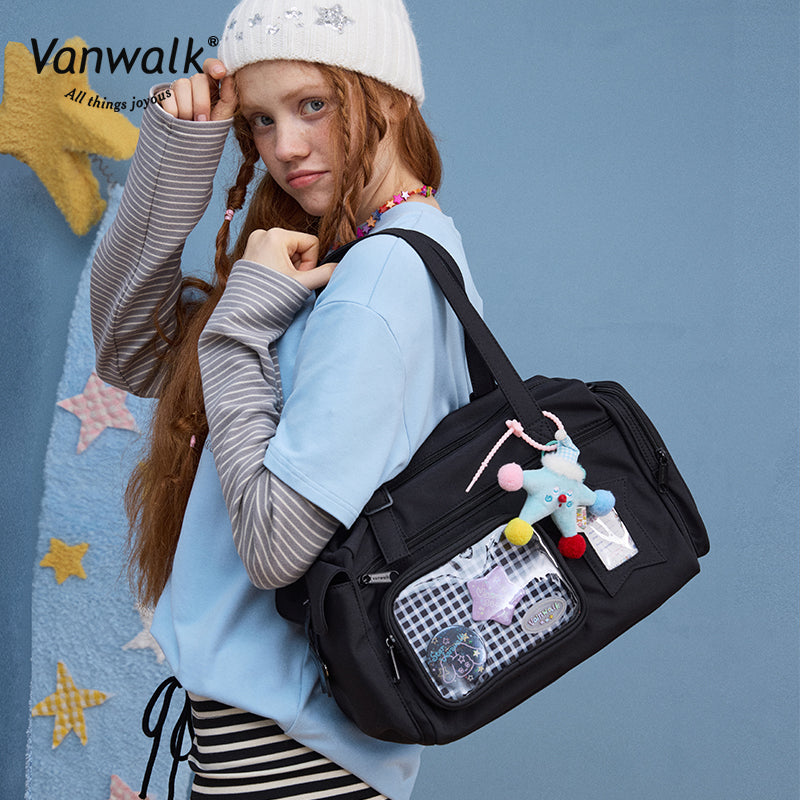 Vanwalk Water-Resistant Multi-Pockets Lucky Star Crossbody Bag V2887