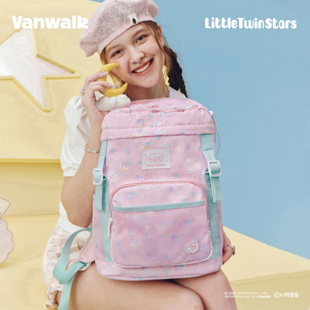 VANWALK Little Twin Stars Sanrio Collaboration Backpack V3084
