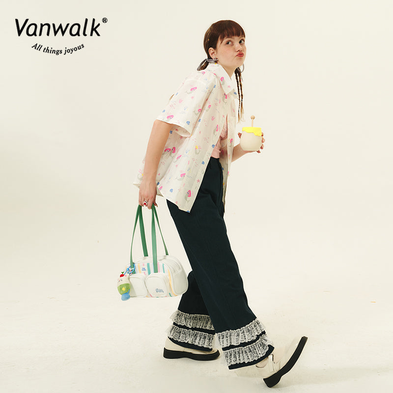 Vanwalk Water-Resistant Summer Afternoon Tea Shoulder Bag V2629