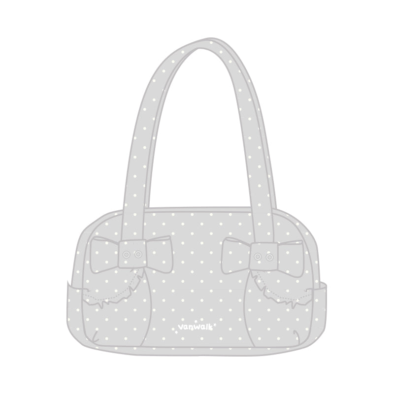 VANWALK Cocoa Pie Series Coquette Big Bow Polka Dot Shoulder Hobo Bag V3107