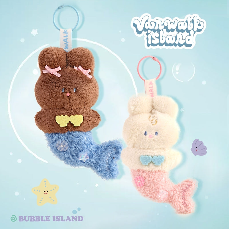 Vanwalk Bubble Island Niche Rabbit Mermaid Plush Doll Pendant Bag K522