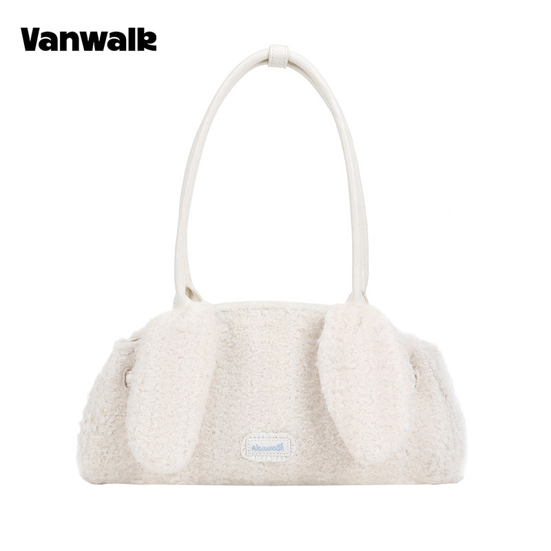 VANWALK COCOA PIE Series Classic Original Design Plush Rabbit Shoulder Bag V3095