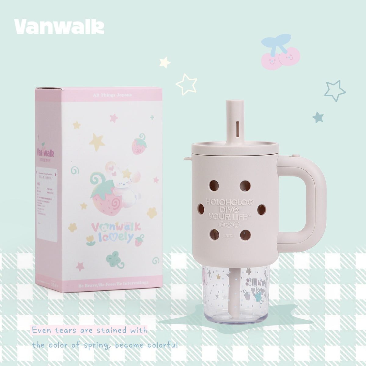 Vanwalk Cocoapie Series Cute 800ml Water Bottle k714