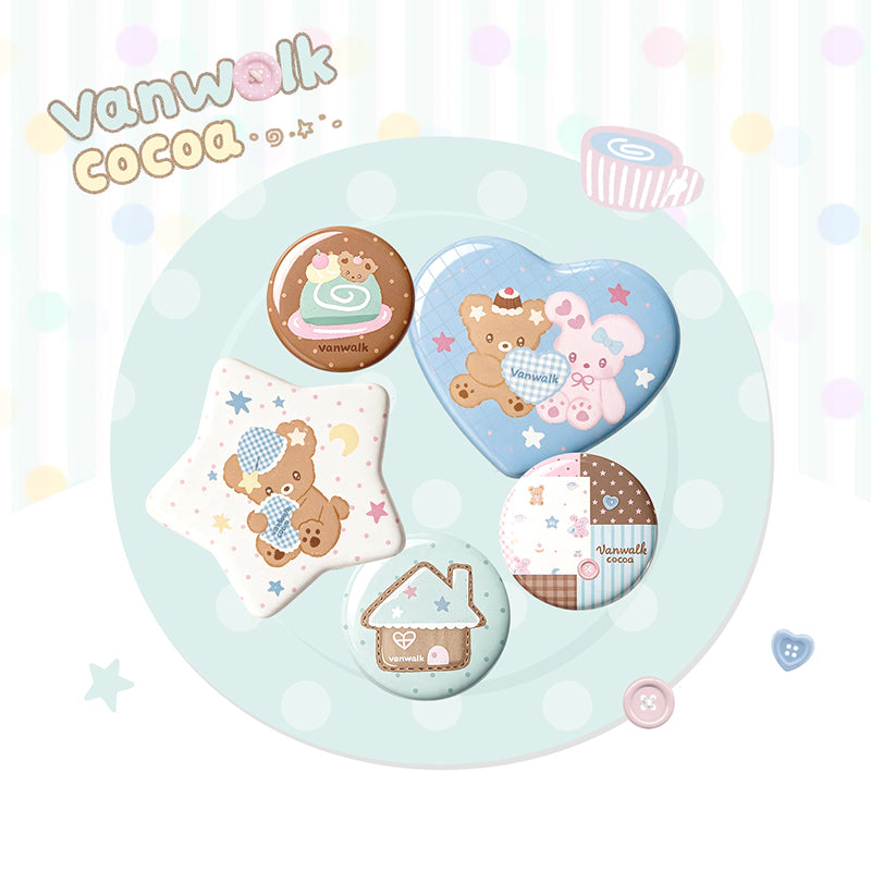 Vanwalk Cocoapie Series Cute Plush Charm & Badge K730