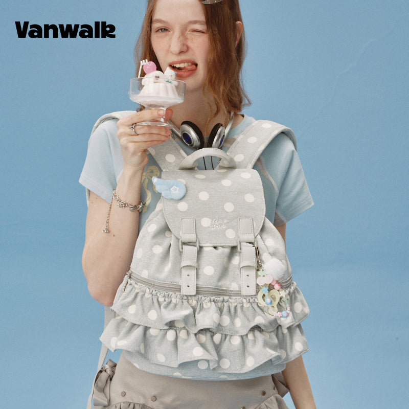 VANWALK Cute Design Lovely Note Student Backpack v2904