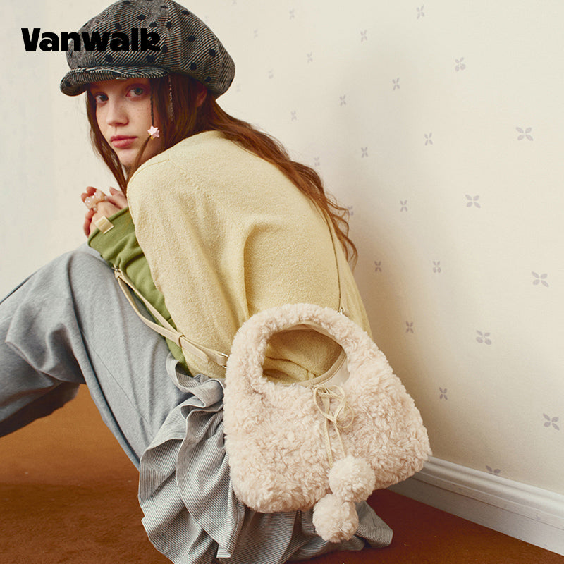 VANWALK Glutinous Rice Ball Series Double-Sided Handbag v2996