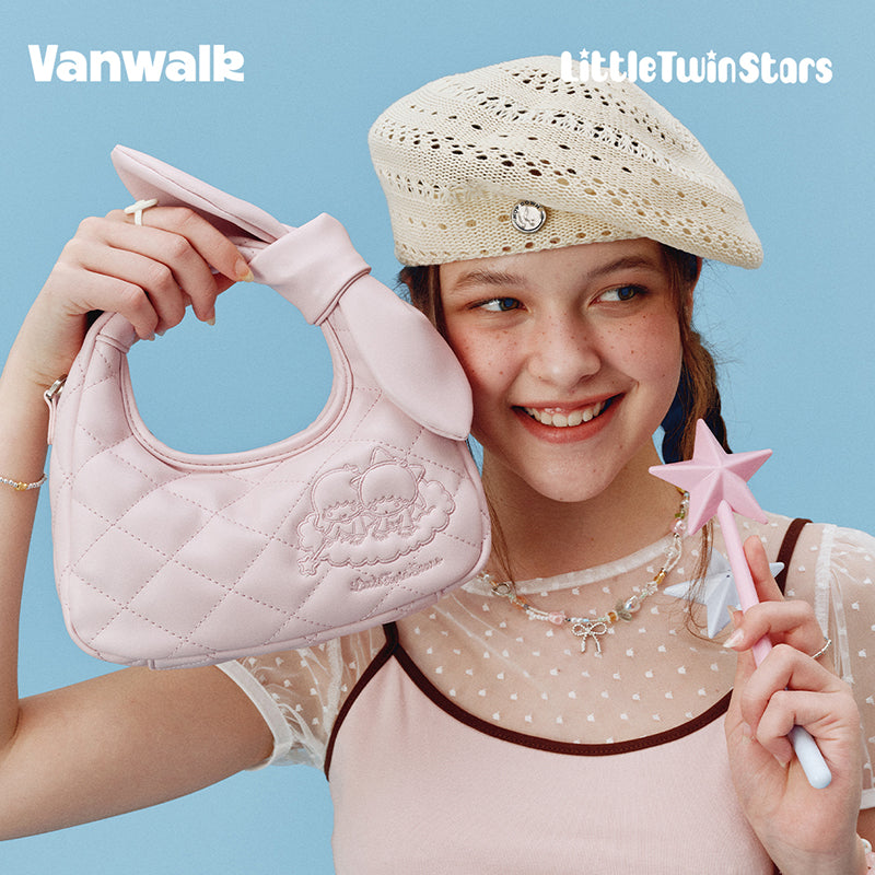 VANWALK Cute Design Sanrio Little Twin Stars Shoulder & Handbag V3076
