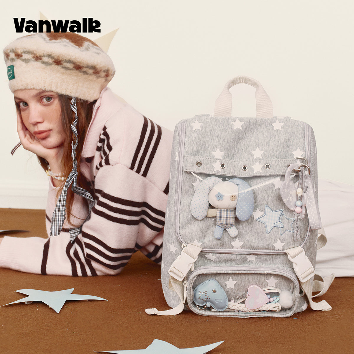 Vanwalk Multiple Pockets January Lucky Pony Series backpack V3007