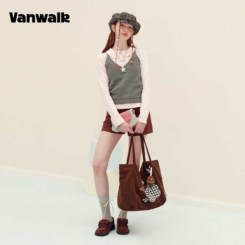 VANWALK Planner House Large Capacity Shoulder Tote Bag V3018