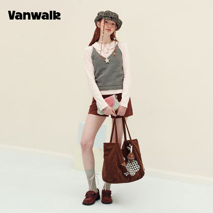 VANWALK Planner House Large Capacity Shoulder Tote Bag V3018
