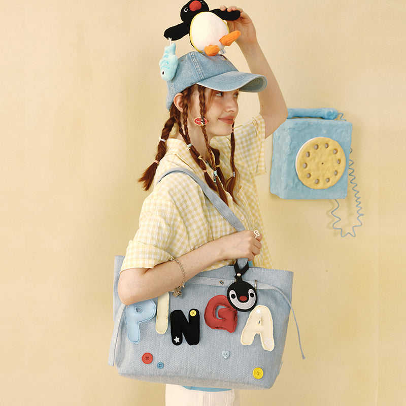 VANWALK Cute Pingu Collaboration Series Shoulder Bag Handbag v2939
