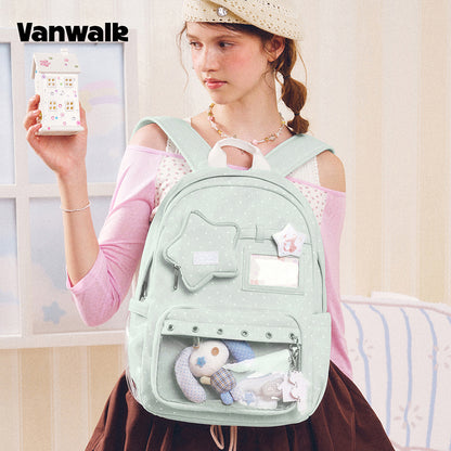 VANWALK Cocoa Pie Series Star Aesthetic Ita Bag School Backpack V3113