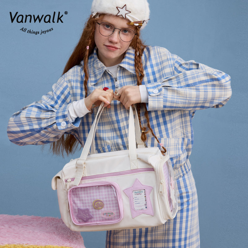 Vanwalk  Water-Resistant Multi-Pockets Lucky Star  Crossbody Bag V2887