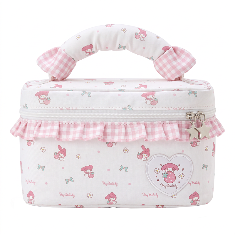 Vanwalk Sanrio Series Cute Gingham Cosmetic Pouch Bow Makeup Bag VS109