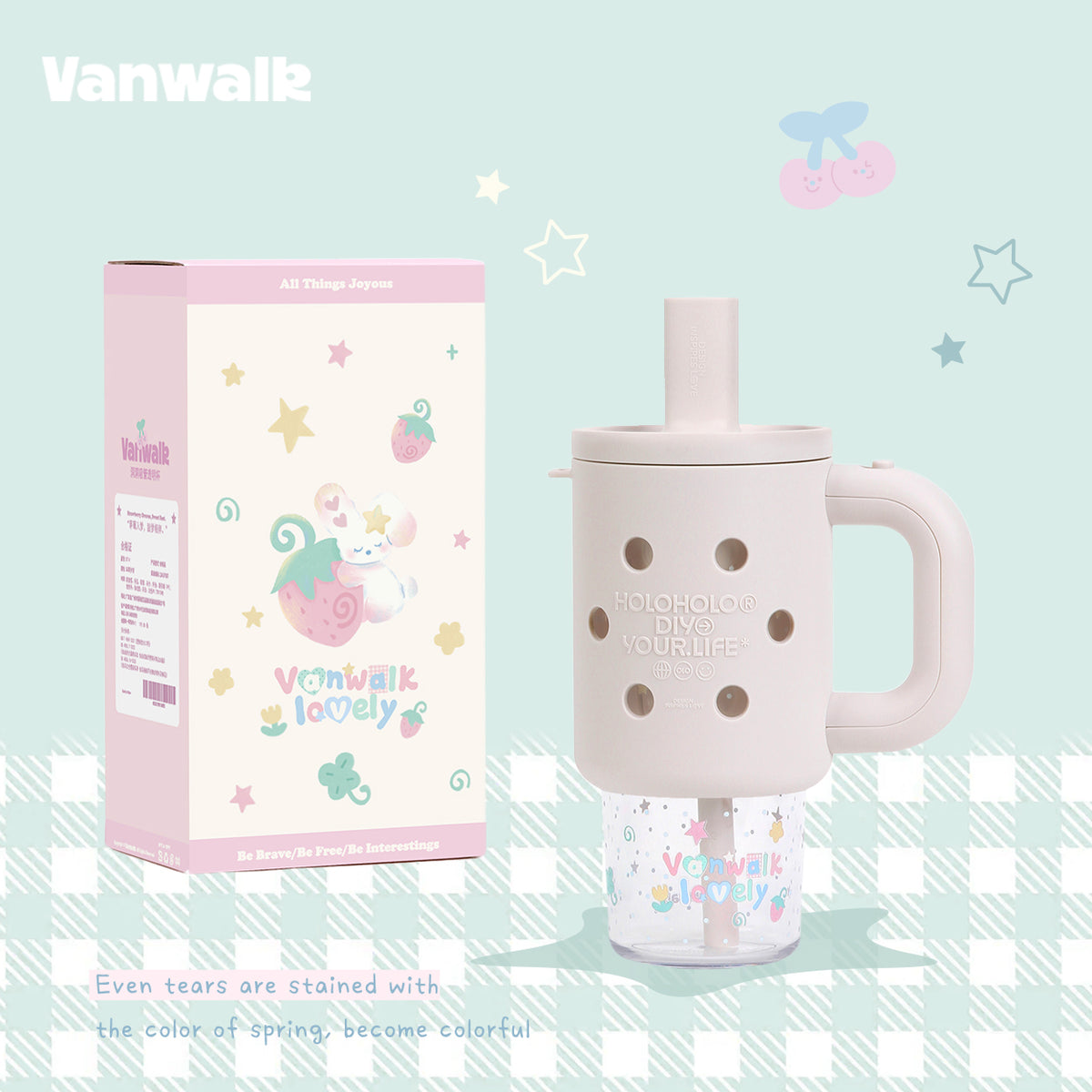 Vanwalk Cocoapie Series Cute 800ml Water Bottle k714