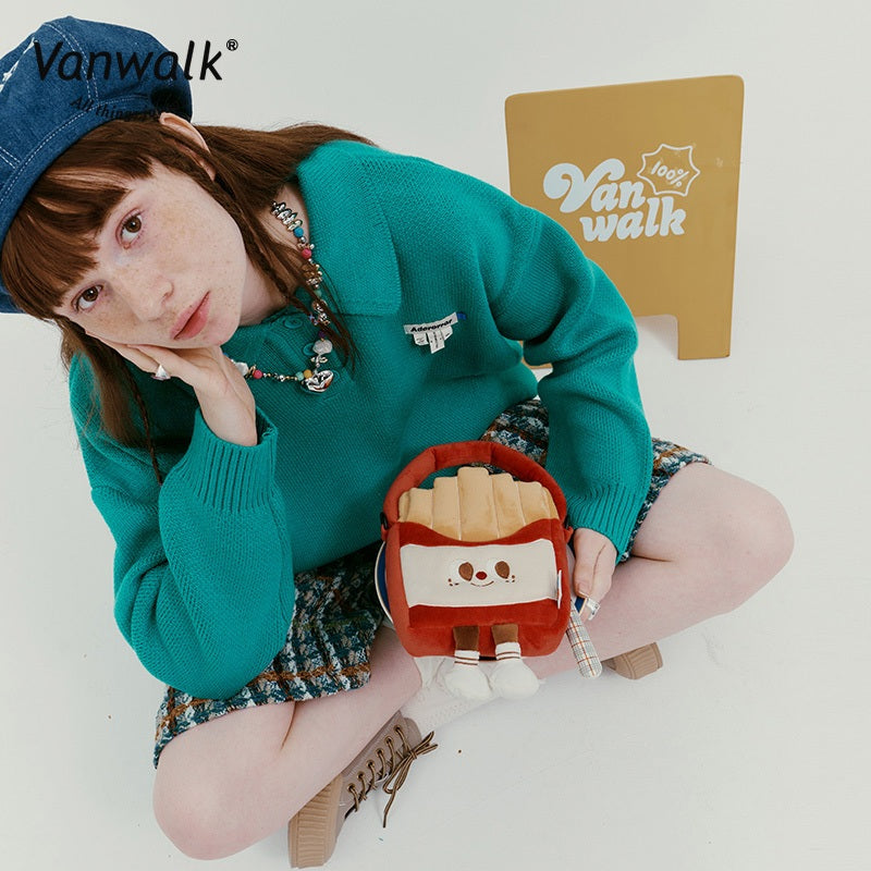 Vanwalk  Water-Resistant  Bread House  Crossbody Bag V2530