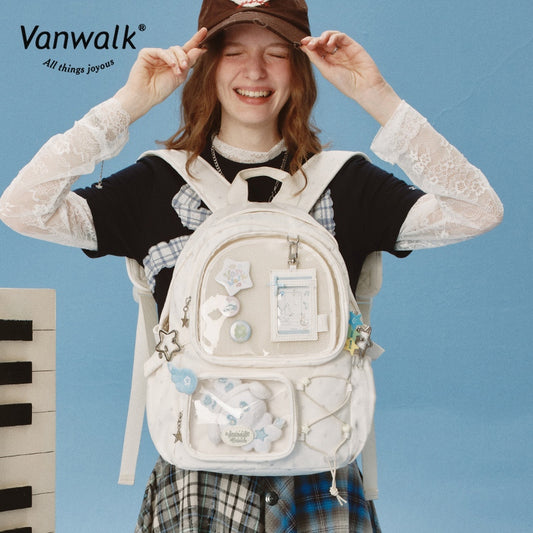 Vanwalk  Multiple Pockets Happy Band backpack V2908